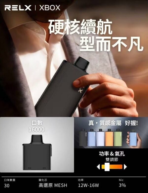 RELX悅刻X-BOX🥚 16000口 超耐抽！【買三顆送隨機顔色主機】